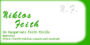 miklos feith business card